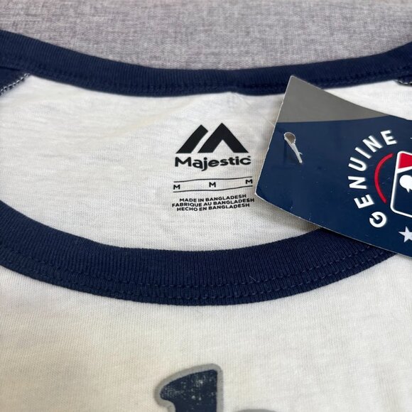 MLB White/Navy New York Yankees Baseball 3/4-Sleeve Raglan T-Shirt - Picture 3 of 5